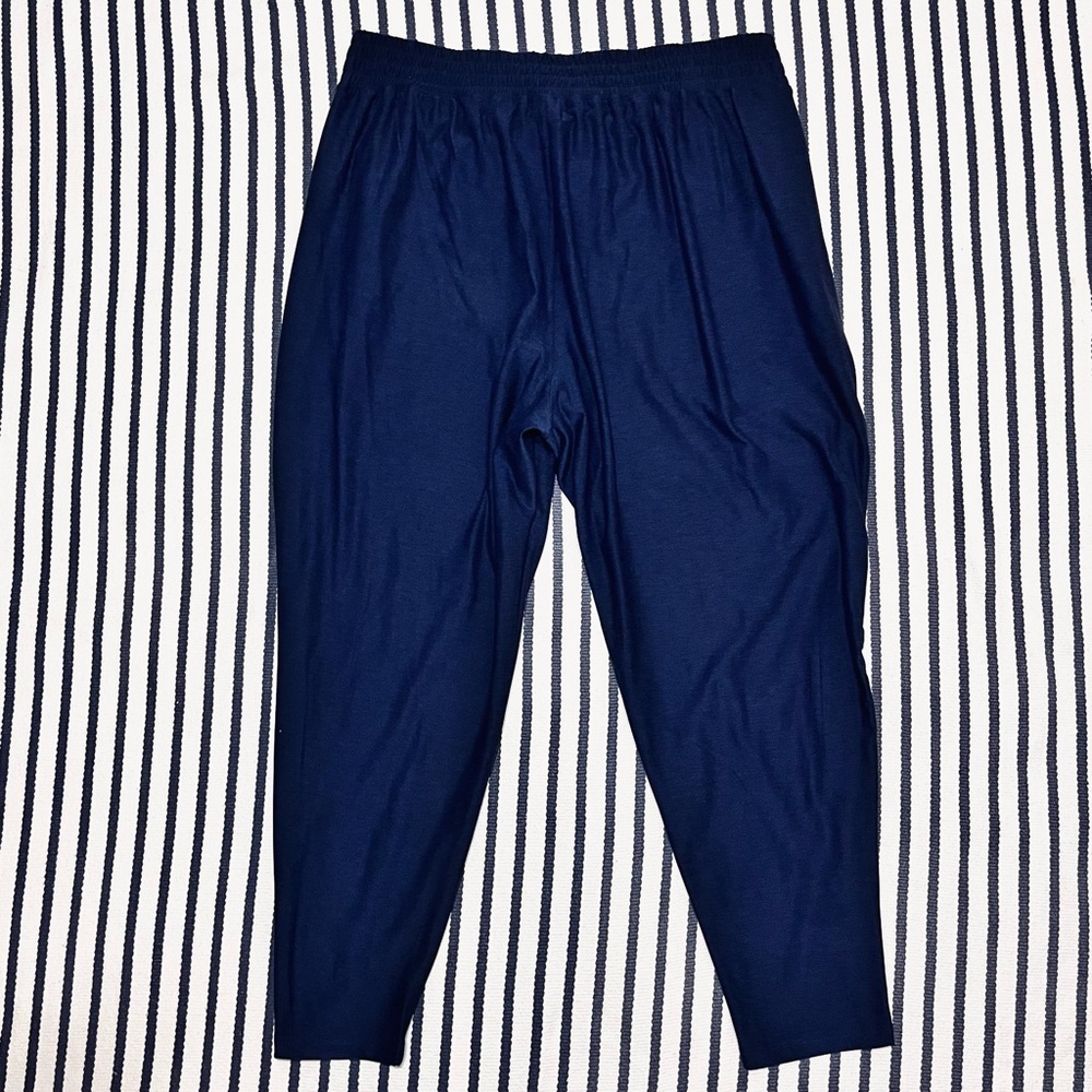 New Balance x Isaac Mizrahi Live Navy Space Dyed Speed Jogger Pants Large - Picture 9 of 11